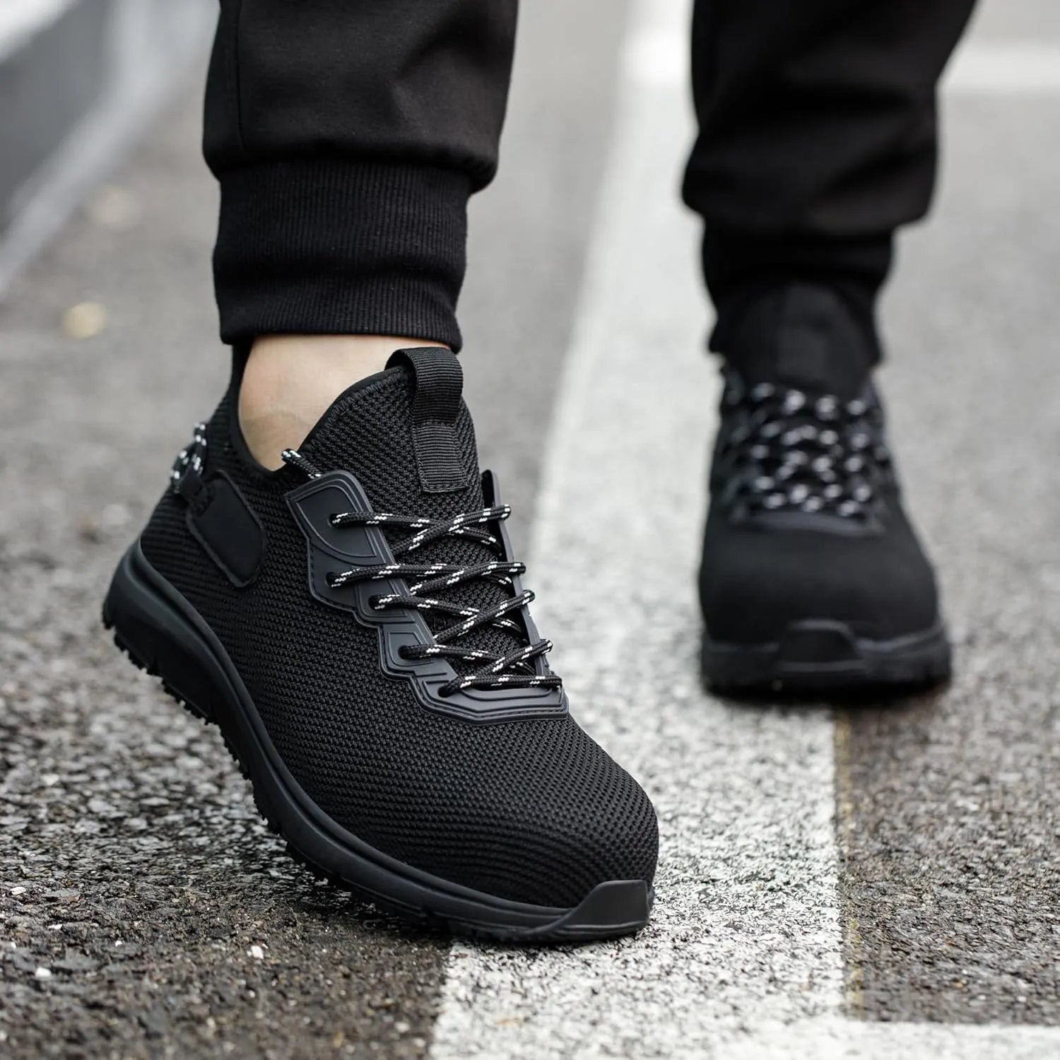 Steel Toe Non Slip Work Shoes for Men WomenWaterproof Lightweight Safety Sneakers