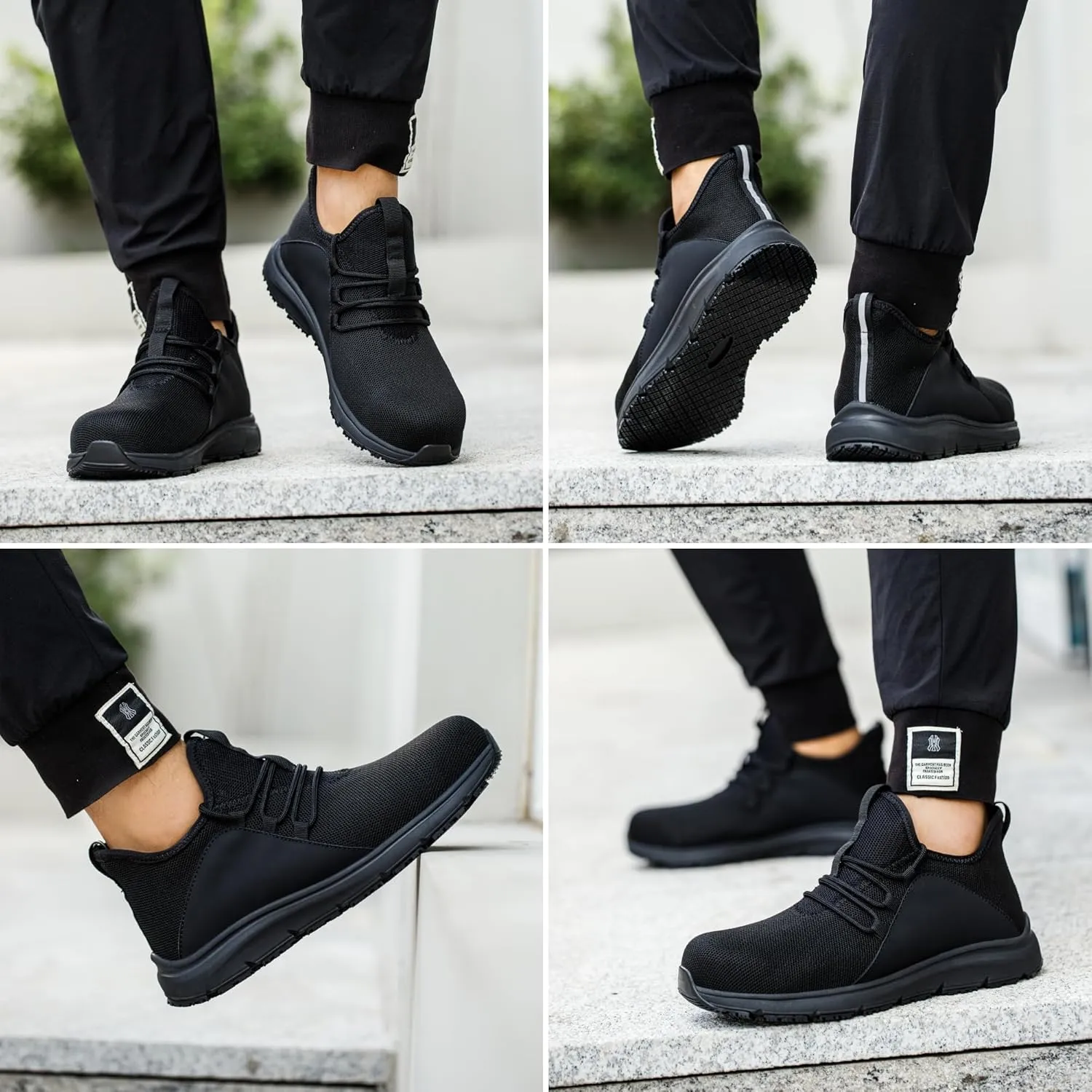 Steel Toe Non Slip Work Shoes for Men WomenWaterproof Lightweight Safety Sneakers