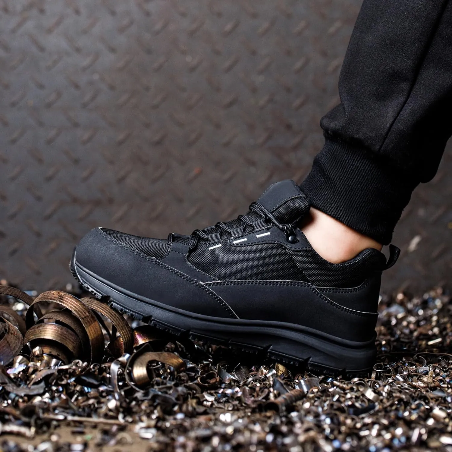 Steel Toe Non Slip Work Shoes for Men WomenWaterproof Lightweight Safety Sneakers