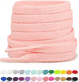 Stepace [2 Pairs Flat Shoe Laces for Sneakers 30"-72" Length 26 Color Shoelaces