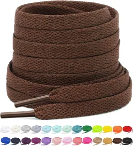 Stepace [2 Pairs Flat Shoe Laces for Sneakers 30"-72" Length 26 Color Shoelaces