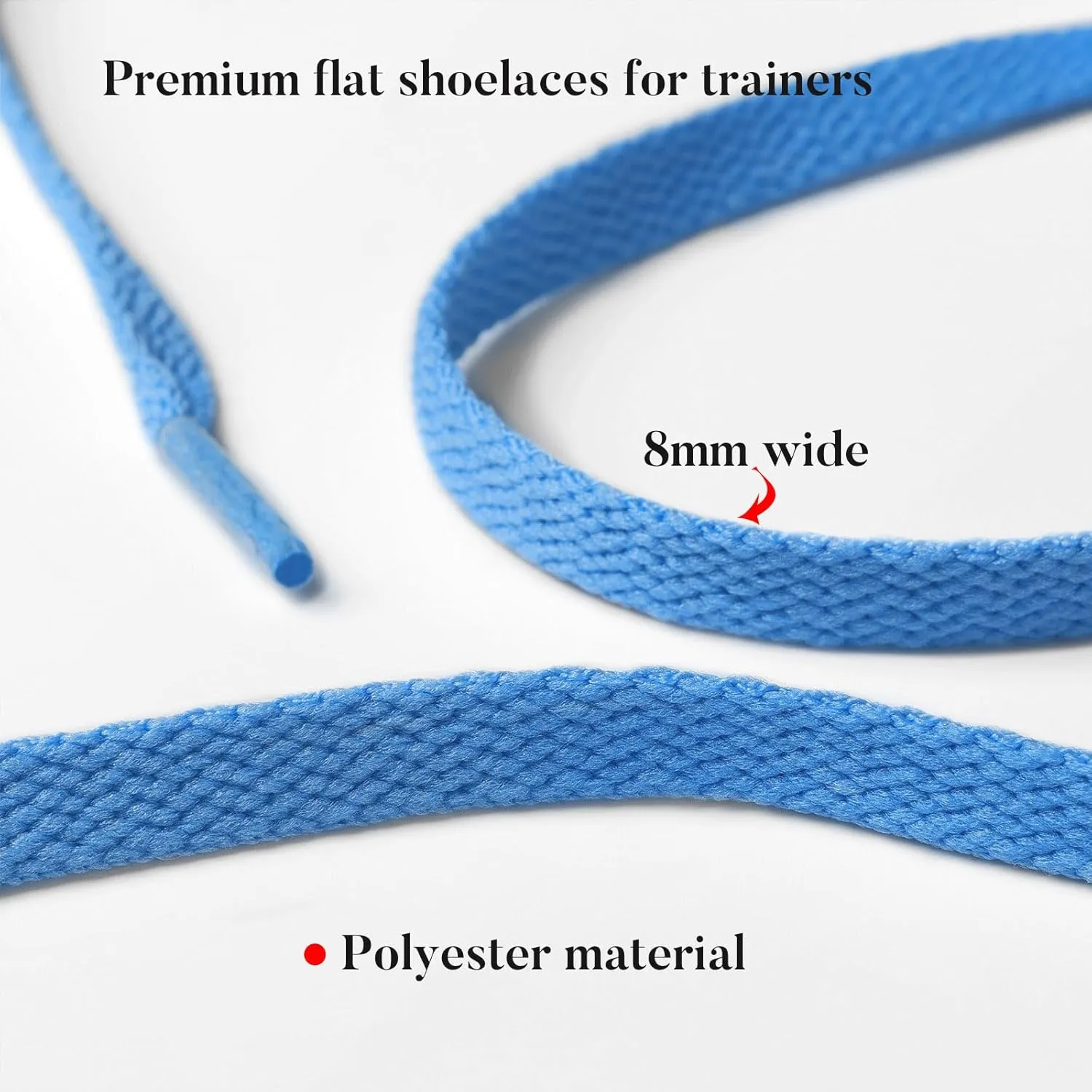 Stepace [2 Pairs Flat Shoe Laces for Sneakers 30"-72" Length 26 Color Shoelaces