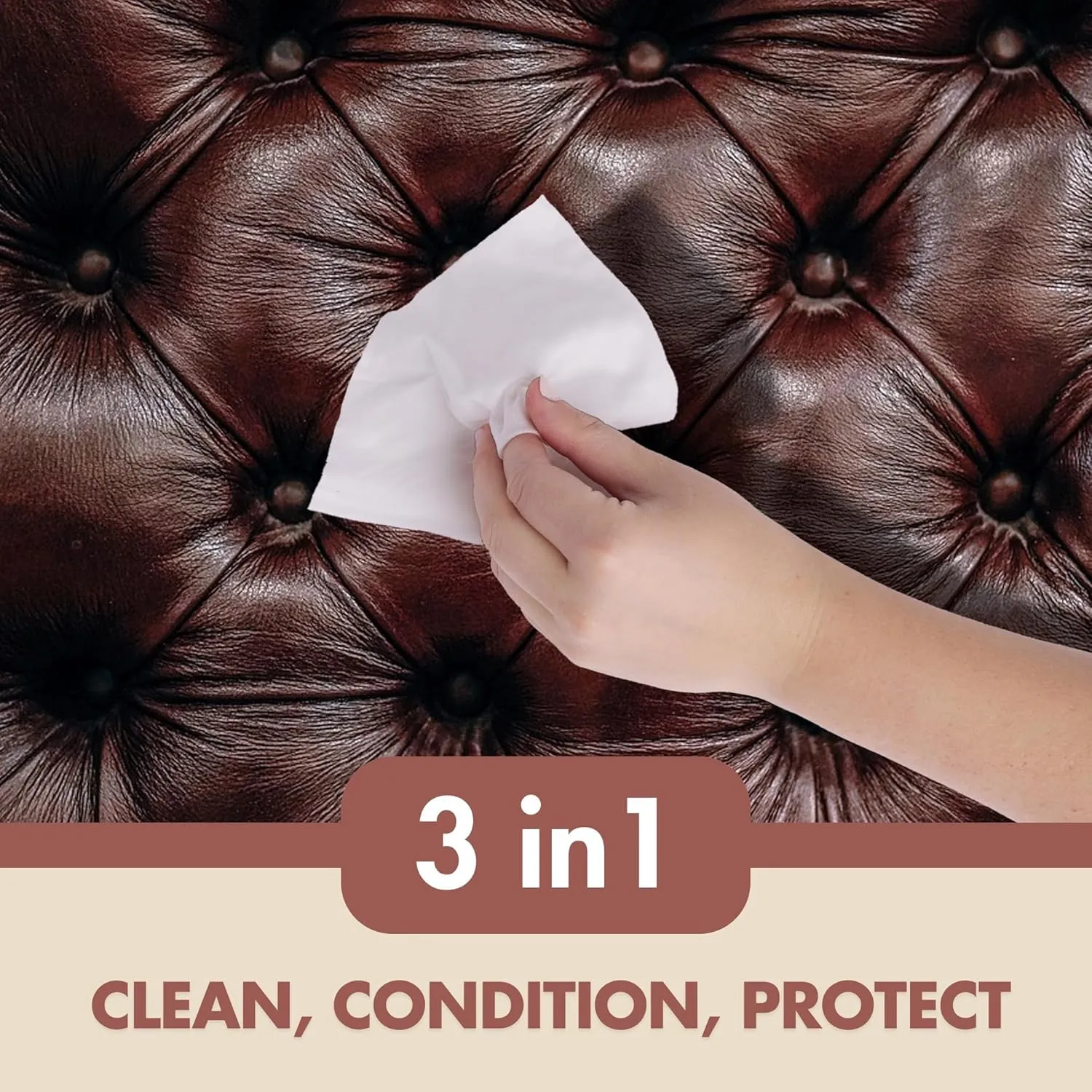 Swanky Leather Wipes - Leather Cleaner and Conditioner for Purses, Shoes, Furniture Polish & Car Seats, Prevents Fading & Cracking, Restores Softness & Shine - Soft Wipes, 30 Count