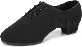 SWDZM Men&Women Ballroom Dance Shoes Low Heel Lace up Latin Salsa Practice Dancing Shoes
