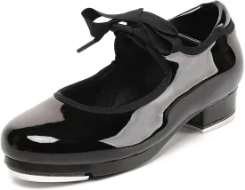 Tap Shoes for Girls Boys, Unisex Kids Tap Dance Shoes for Toddler, Lace-up Mary Jane Tap Shoes