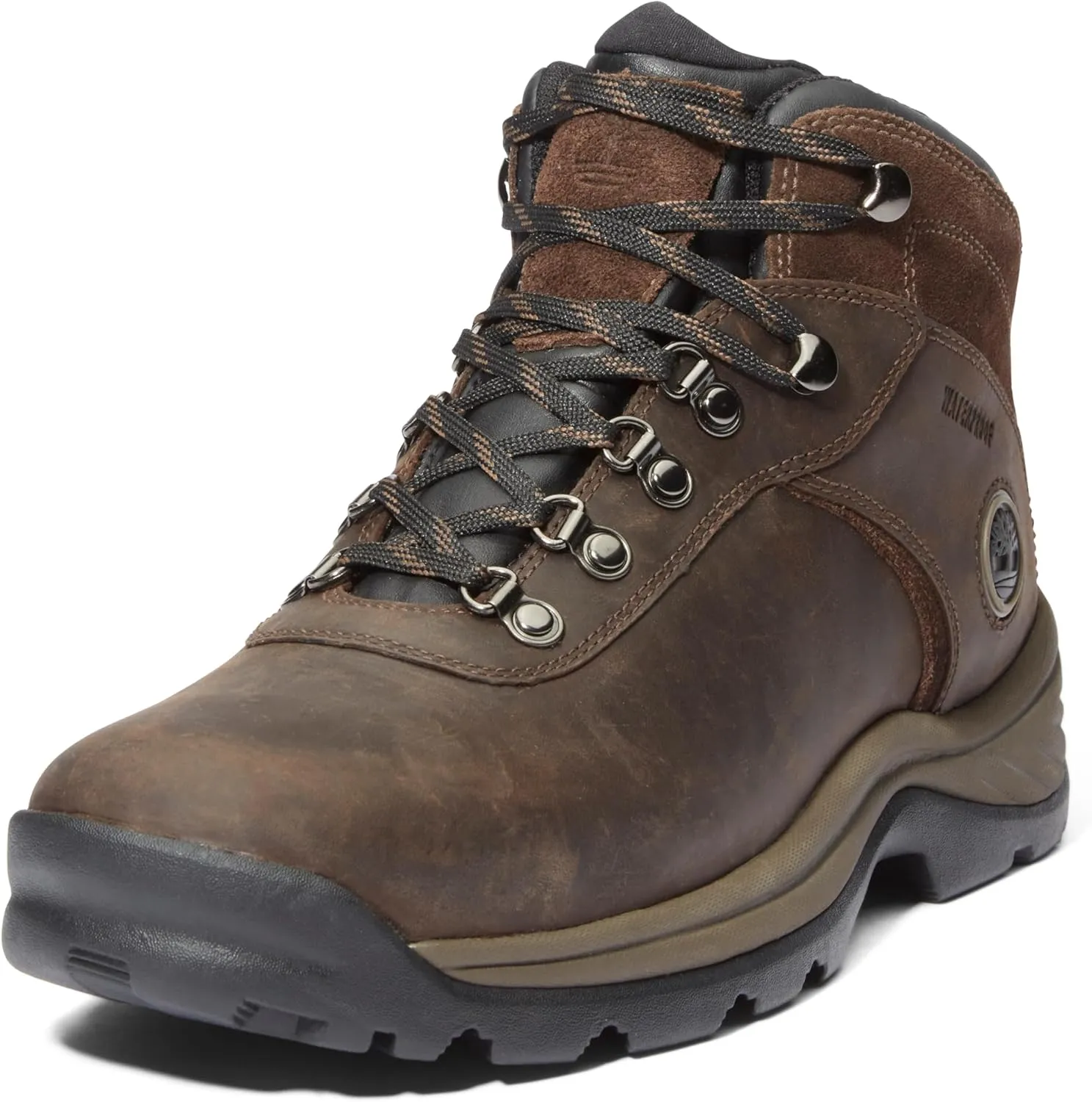 Timberland Men's Flume Mid Waterproof Hiking Boot, Dark Brown, 11 Wide