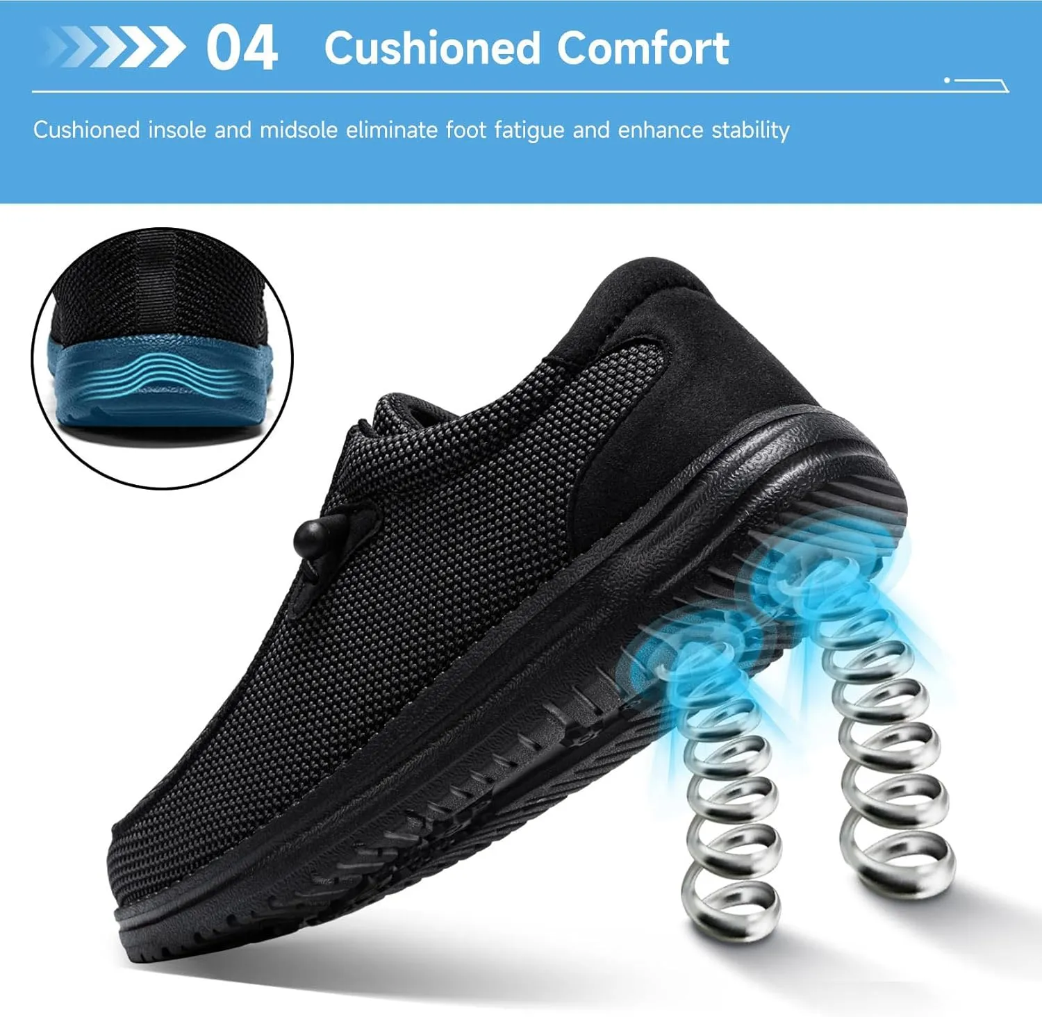 Tinefiy Steel Toe Shoes for Women Lightweight Safety Shoes Air Cushion Comfortable Slip Resistant Indestructible Womens Puncture Proof Work Shoe