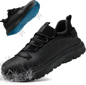 ulogu Non Slip Steel Toe Work Shoes for Men Women,Waterproof Lightweight Comfy Safety Roofing Sneakers