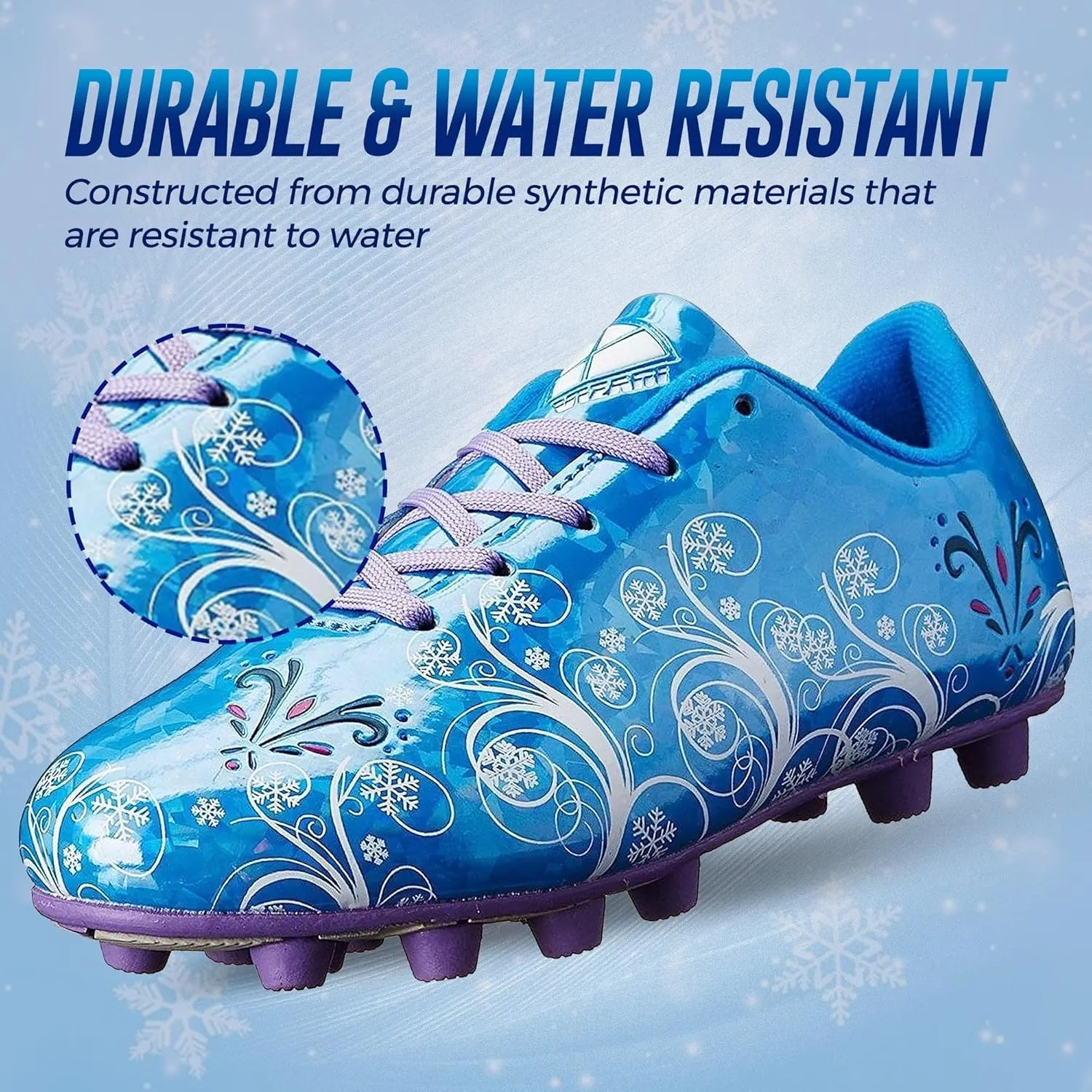 Vizari Frost Firm Ground Soccer Shoes for Youth | Graphic Football Shoes for Kids with Comfort & Padded Linings | Durable Cleats for Boys & Girls Perfect for Outdoor Play