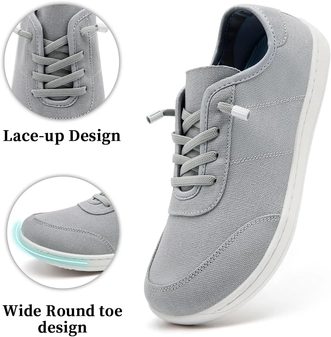 Women's Barefoot Shoes Wide Toe Box Walking Running Shoes Zero Drop Sole Minimalist Wide-Fit Shoes Breathable Lightweight Fashion Tennis Sneakers for Gym Sport