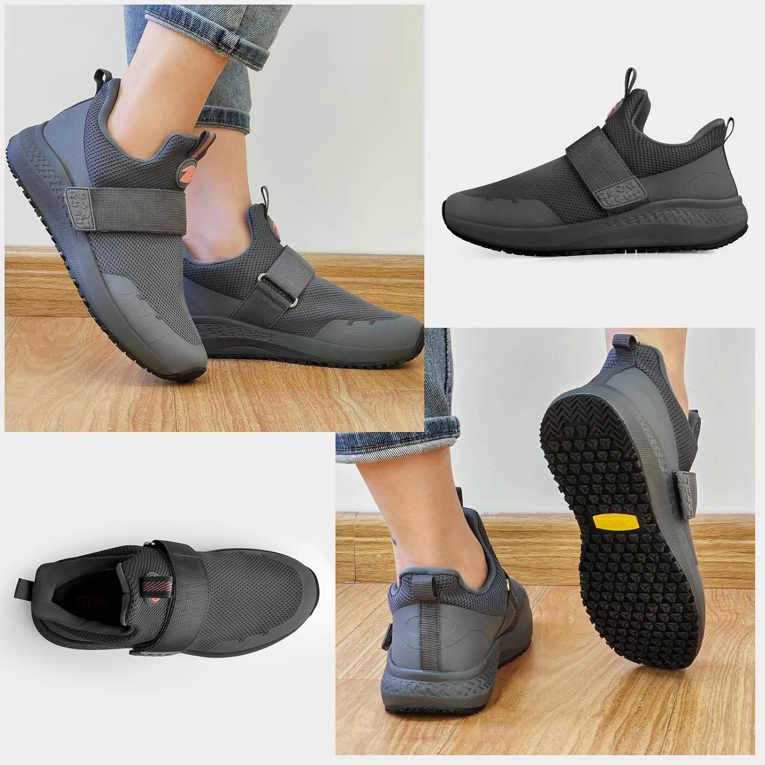 Women's Non Slip Work Shoes Slip Resistant Waterproof Chef Shoe for Women Working in Kitchen Restaurant Food Service Slip-On Design Walking Sneakers Zapatos Trabajo