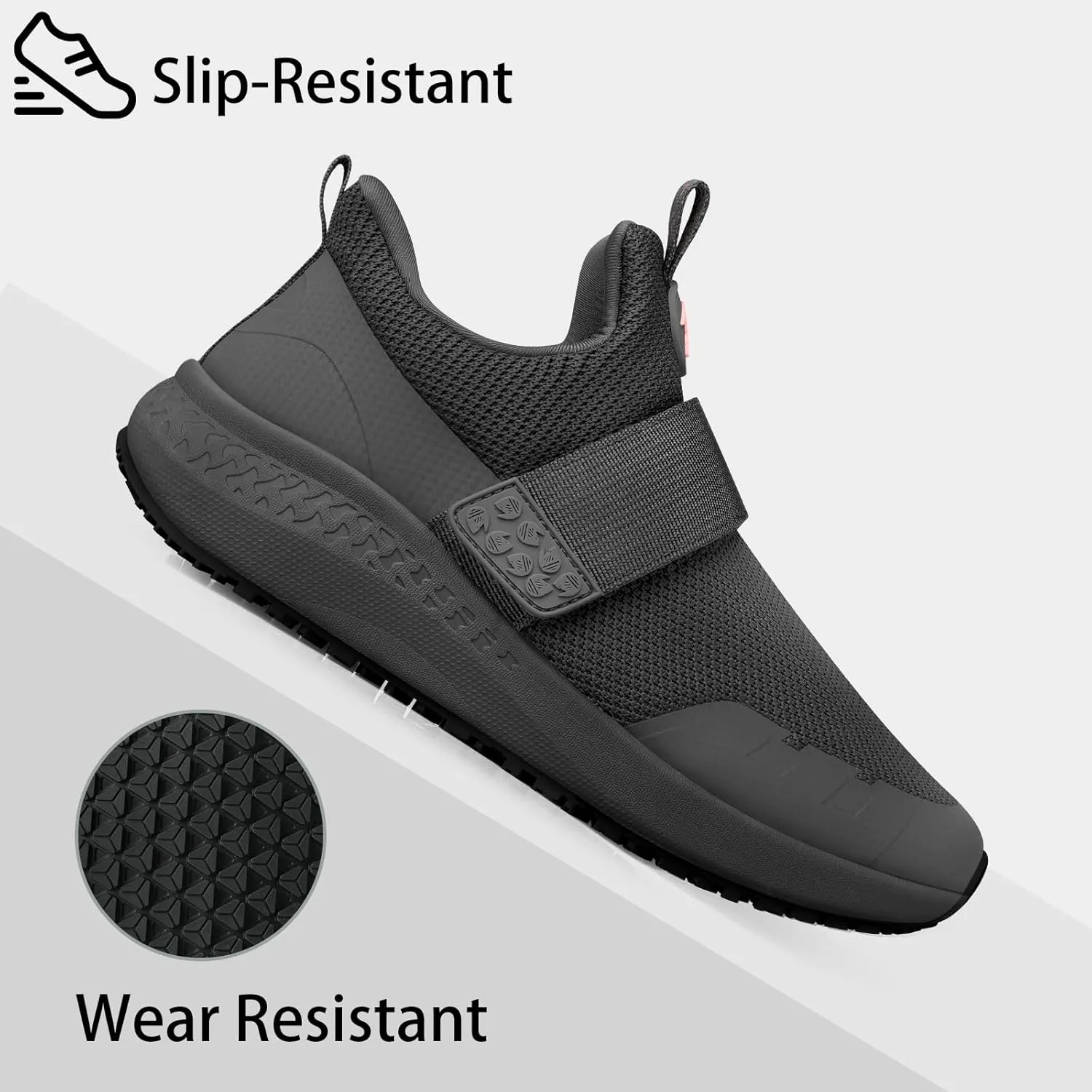 Women's Non Slip Work Shoes Slip Resistant Waterproof Chef Shoe for Women Working in Kitchen Restaurant Food Service Slip-On Design Walking Sneakers Zapatos Trabajo