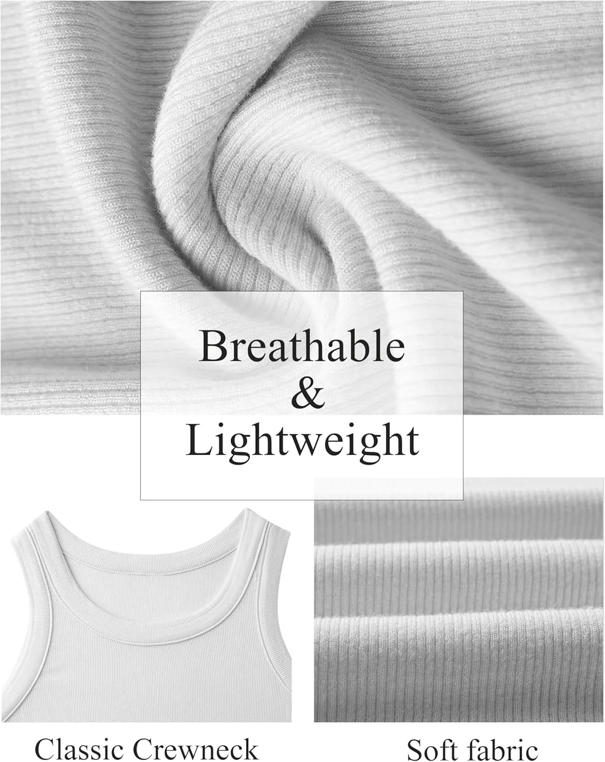 Womens Tank Tops High Neck Sleeveless Ribbed Tank Casual Basic Thick Strap Slim Fitted Racerback Shirts