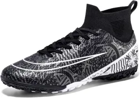 Youth Turf Soccer Shoes Mens Women High top Football Boots Indoor Athletic Ankle Shoes Spikes Indoor Soccer Cleats AG