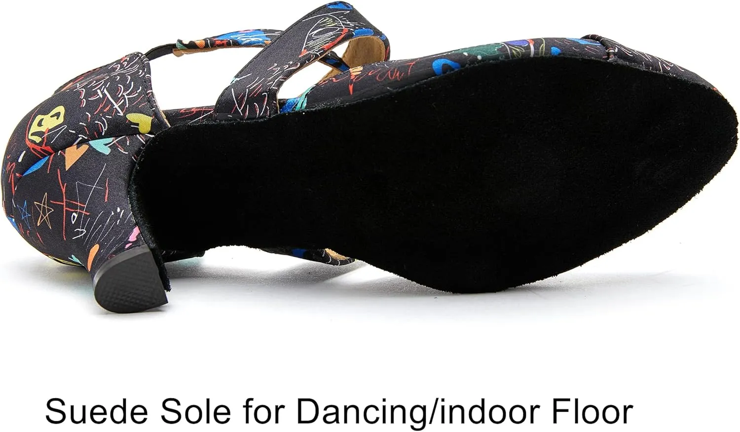 YYTing Women Swing Latin Ballroom Dance Shoes (Closed Toe, Suede Sole, Elastic Closure) 2.5 inch Heel YT28